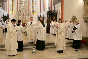 Diecézní kněží s biskupem Mons. Janem Vokálem slavili Missu chrismatis